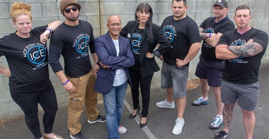The Community Ice Action Team, made up of Jose and five other reformed addicts, has been launched on the Coffs Coast. CEO of the Australian Anti-Ice Campaign Andre’a Simmons visited Coffs Harbour for the launch. Photo: Kyle Hands Media